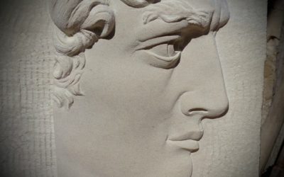 Bas relief sur pierre de Caen “David de Michel-Ange“