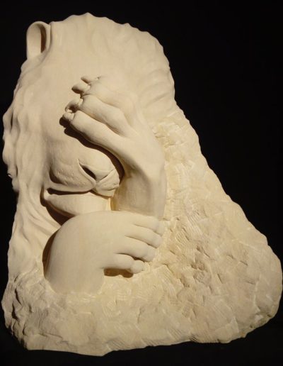 Sculpture sur pierre de Caen - Sculptures animaux Lion