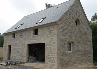 Façade en pierre pour un pavillon maison en Normandie (Après)