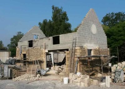 Façade en pierre pour un pavillon maison en Normandie