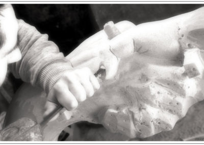 Sculpture en marbre de Carrare - Poignée de Mains
